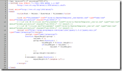 HTML source of the web page