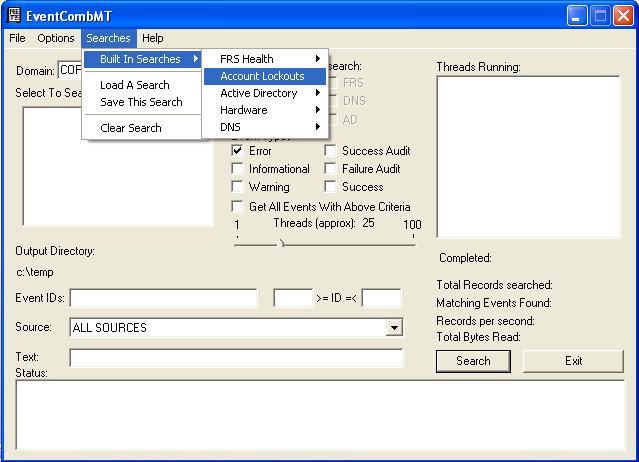 Windows Vista Account Lockout Settings